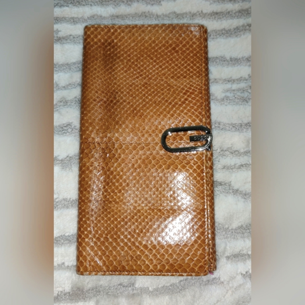 Rare Gucci Python Long Wallet With Hook - image 1